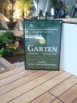 Auszeichnung vom smartSEAT -Stand auf der Messe "Garten" 2013 in Stuttgart